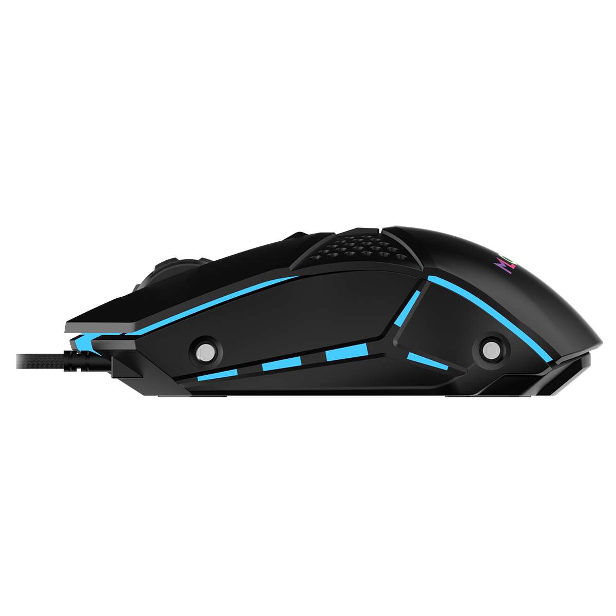 Mouse Gamer Movil Logix MG16 Caster RGB Negro